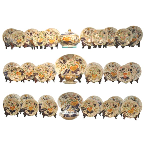 51 Piece Collection of Coalport "Thumb 
Finger" Porcelain For Sale